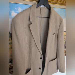 Zara Italian Fabric Unconstructed Tan Blazer